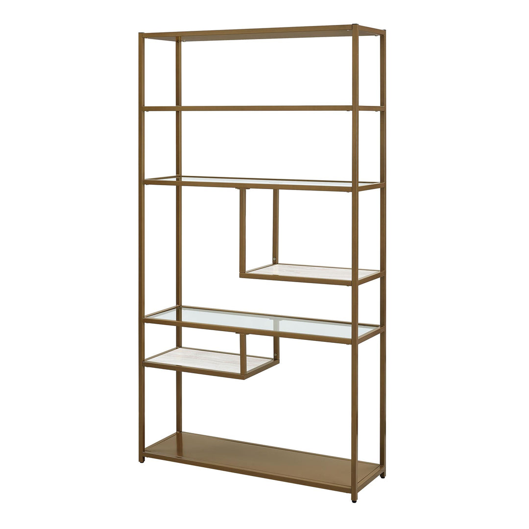 Geometric design étagère by Moriah -  Brass