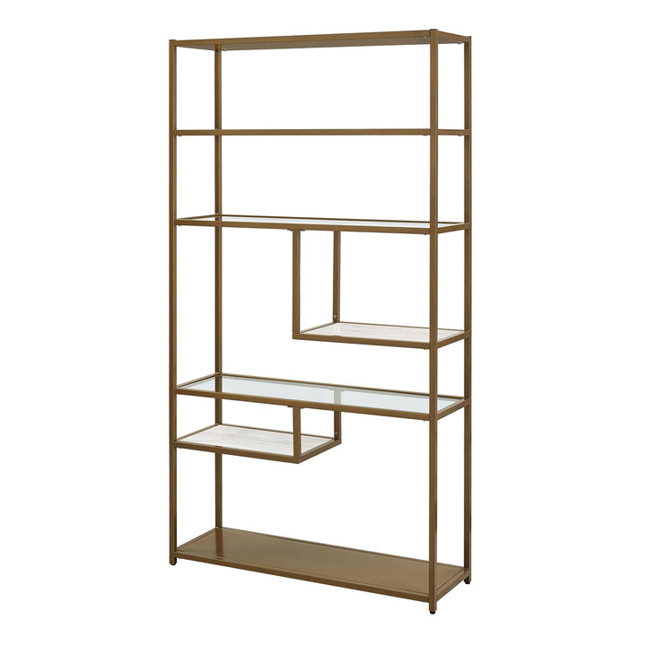 Geometric design étagère by Moriah -  Brass