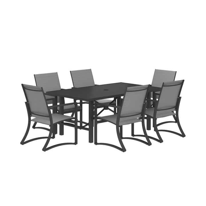 Modern Paloma Outdoor Patio Dining Set -  Charcoal