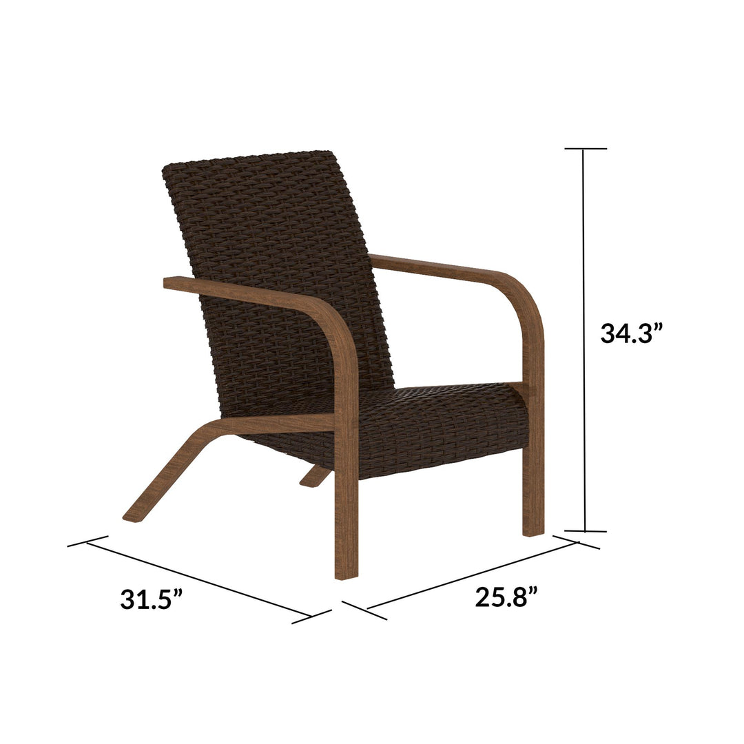 Designs of foam-based patio chairs -  Dark Brown