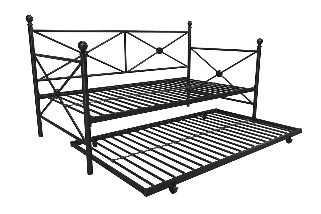 Lubin Twin Metal Daybed and Trundle Set - Black - Twin