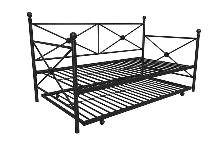 Lubin Twin Metal Daybed and Trundle Set - Black - Twin