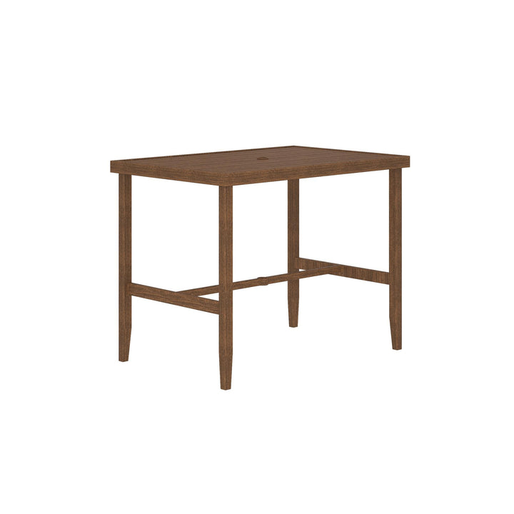 Pros and cons of metal frame patio bar dining tables -  Brown