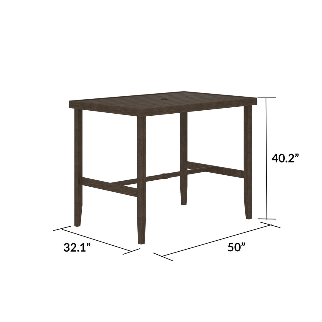 How to maintain a counter height patio dining table -  Dark Brown