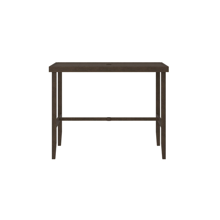 Counter Height Patio Bar Dining Table with Weather Resistant Frame  -  Dark Brown