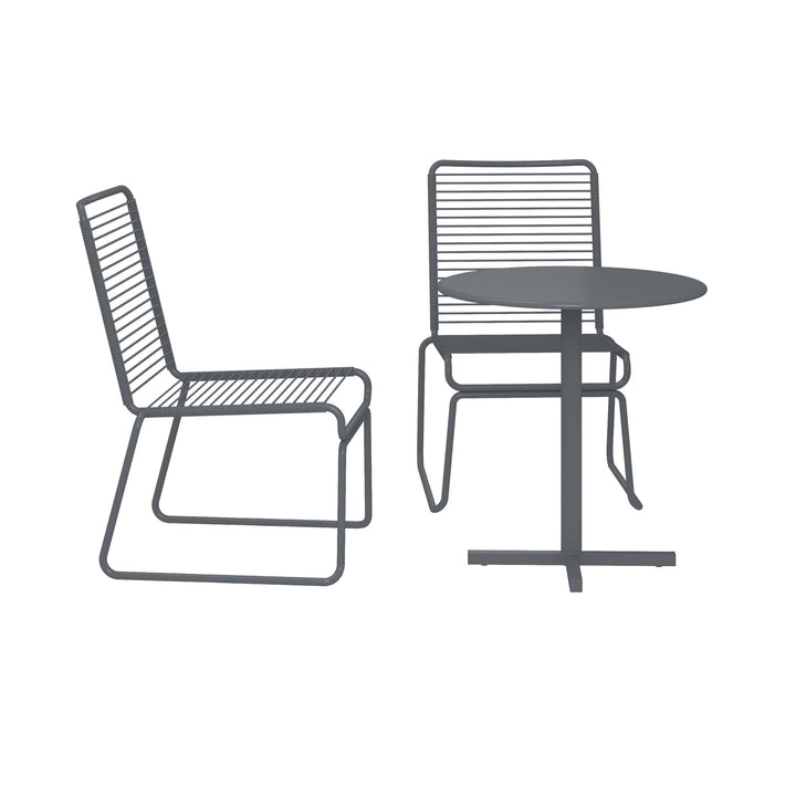 outdoor balcony bistro sets - Charcoal