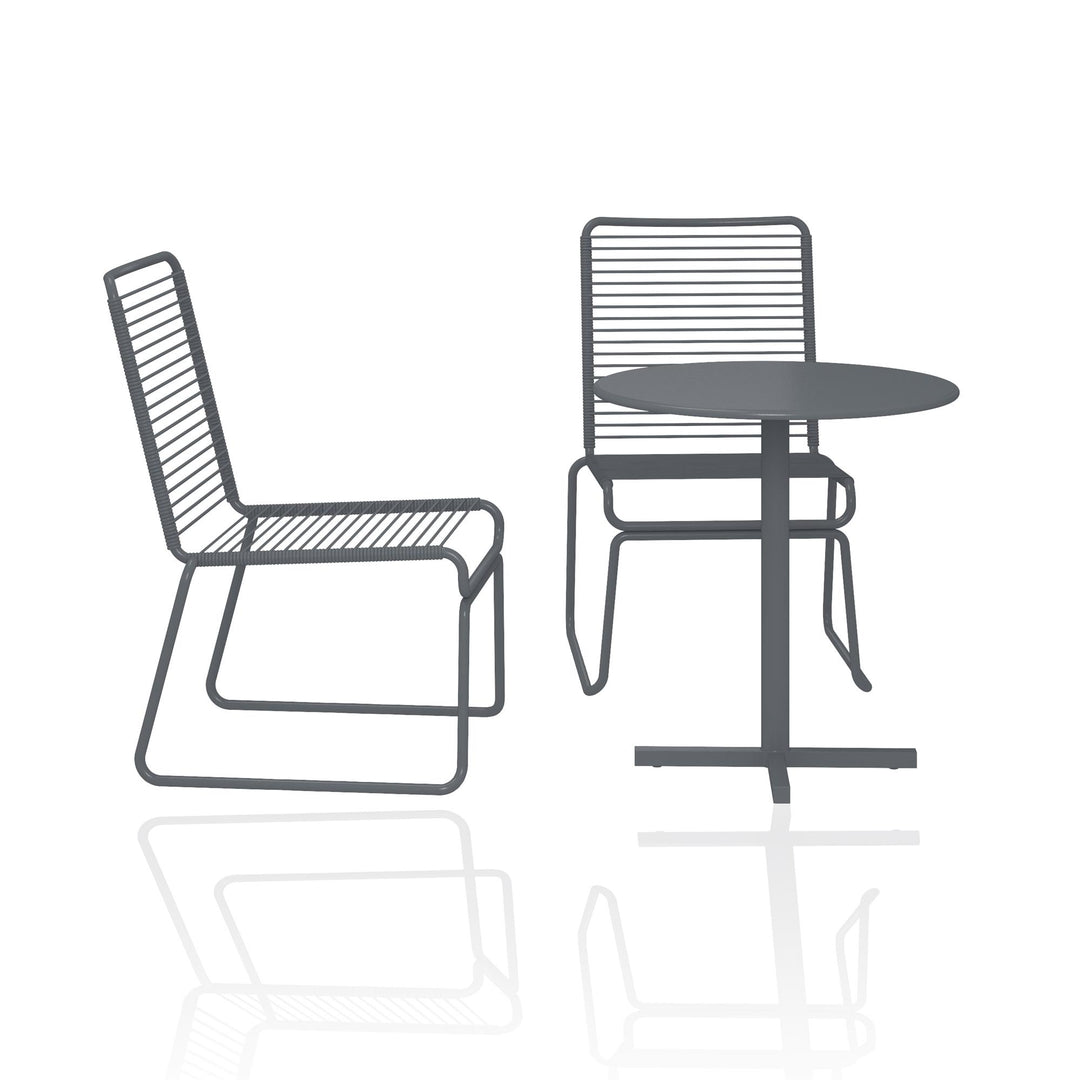 3 piece patio bistro set - Charcoal