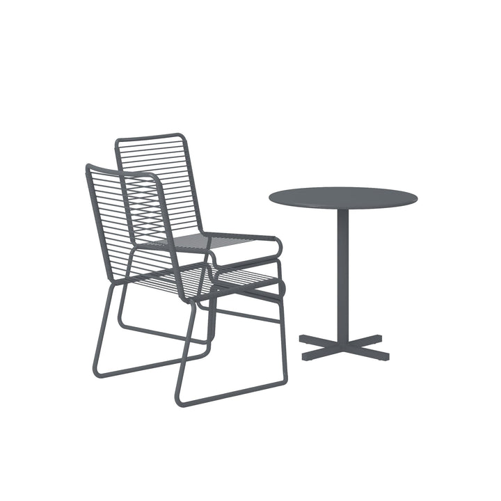 small space balcony chair set - Charcoal