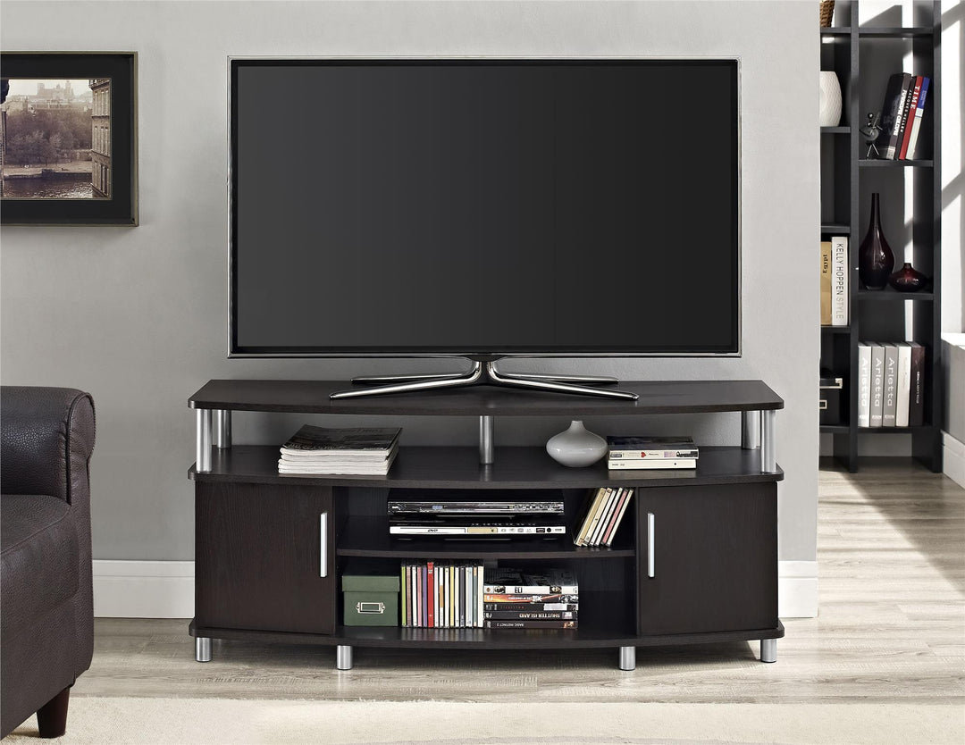 Carson Contemporary TV stand features -  Espresso