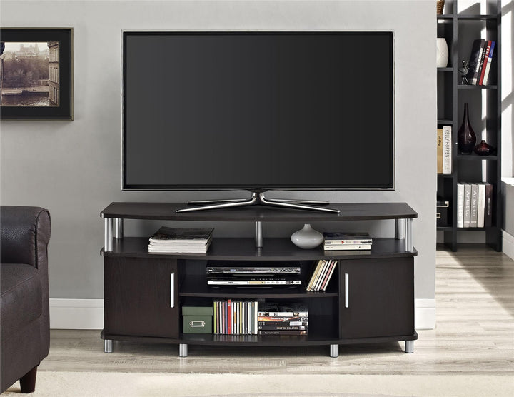 Carson Contemporary TV stand features -  Espresso
