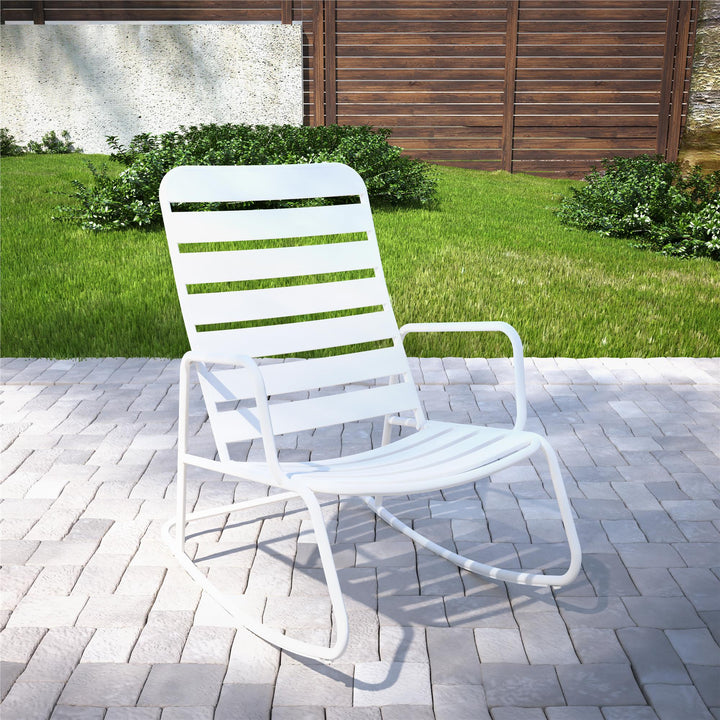 outdoor rocking chair  - White