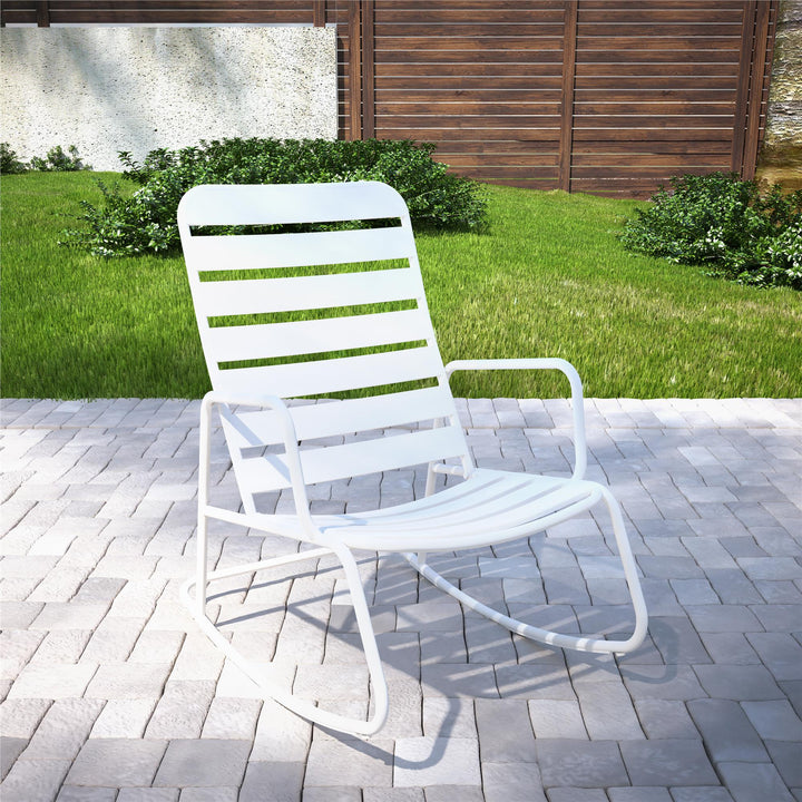 Roberta Outdoor/Indoor Rocking Chair - White