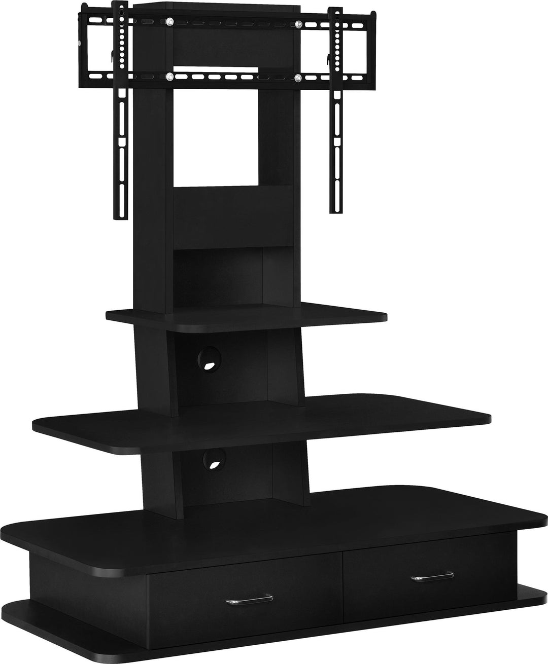 TV stand with mount and storage - Black