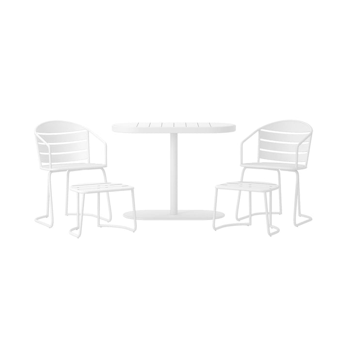 Compact 5 piece patio dining sets for balconies -  Turquoise