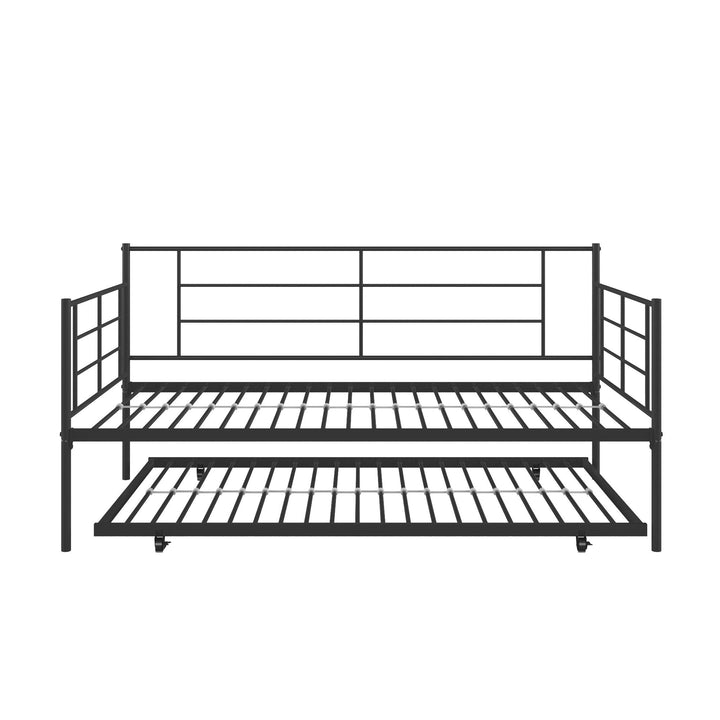Praxis Metal Daybed with Trundle - Black - Twin