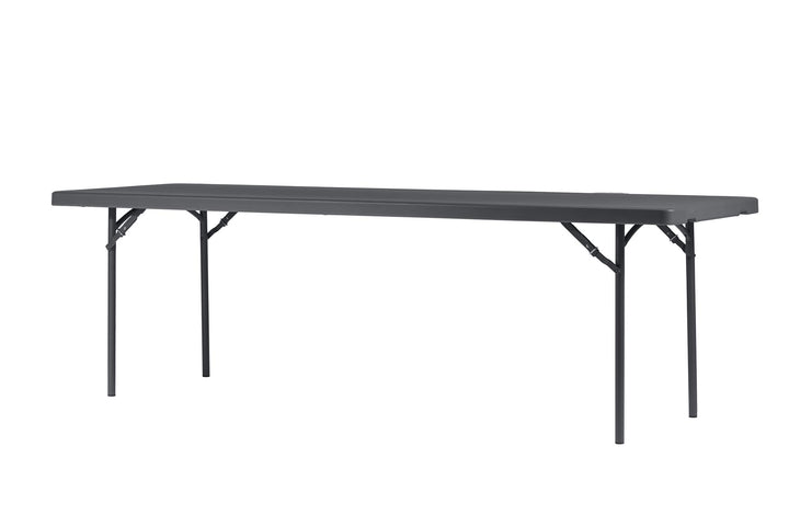 8 foot Commercial Blow Mold Folding Table - Gray - 1-Pack