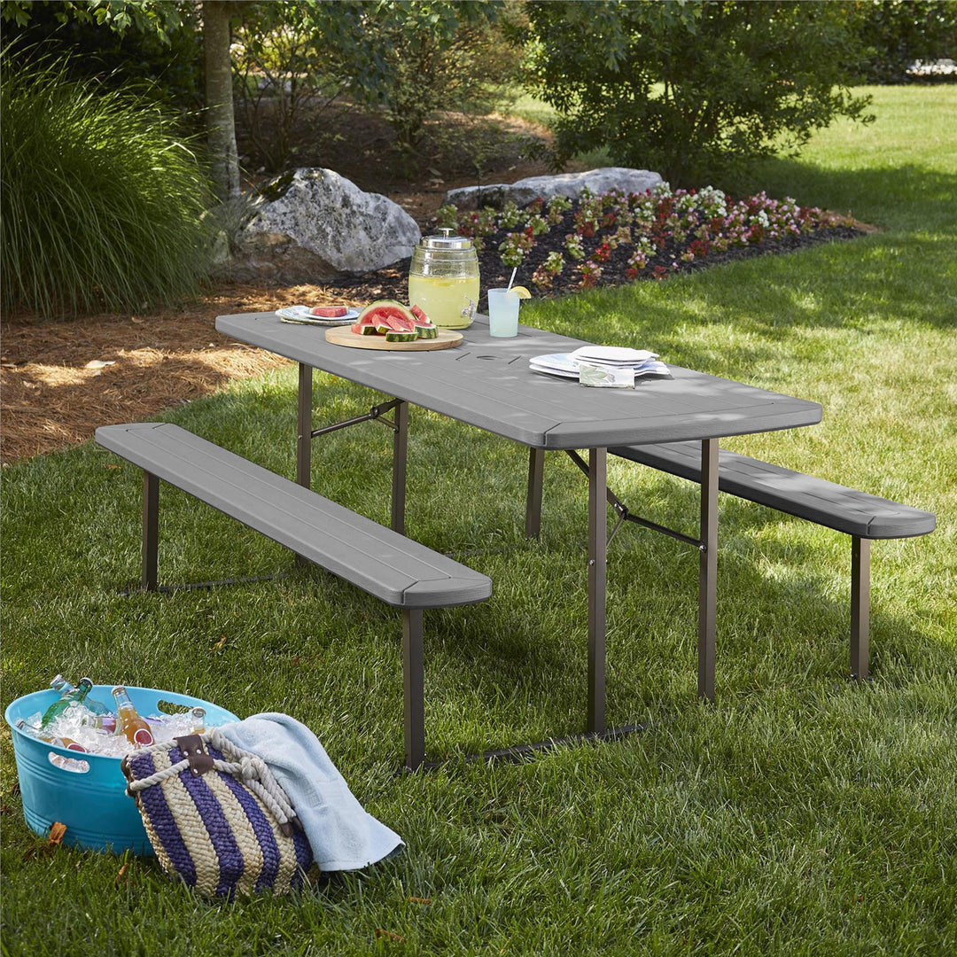 outdoor folding picnic table - Dark Gray