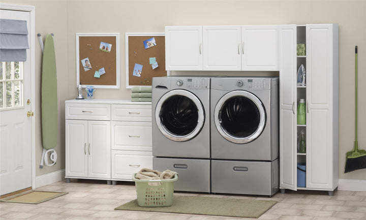 Kendall 54 Inch Multipurpose Storage Wall Cabinet with Shelves - White