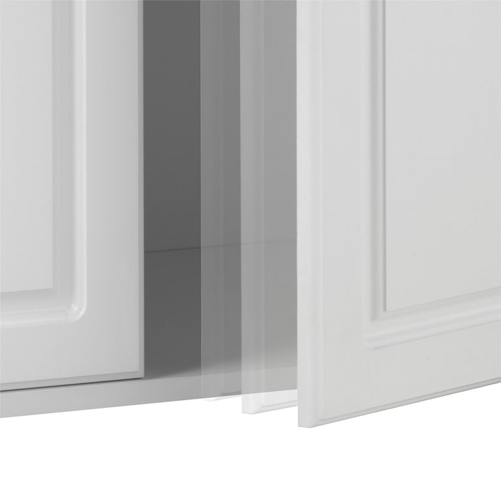Modern 2 Door Wall Cabinet -  White