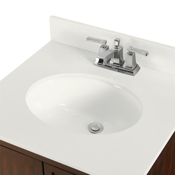 Otum vanity with pre-installed sink -  Dark Walnut - 24"