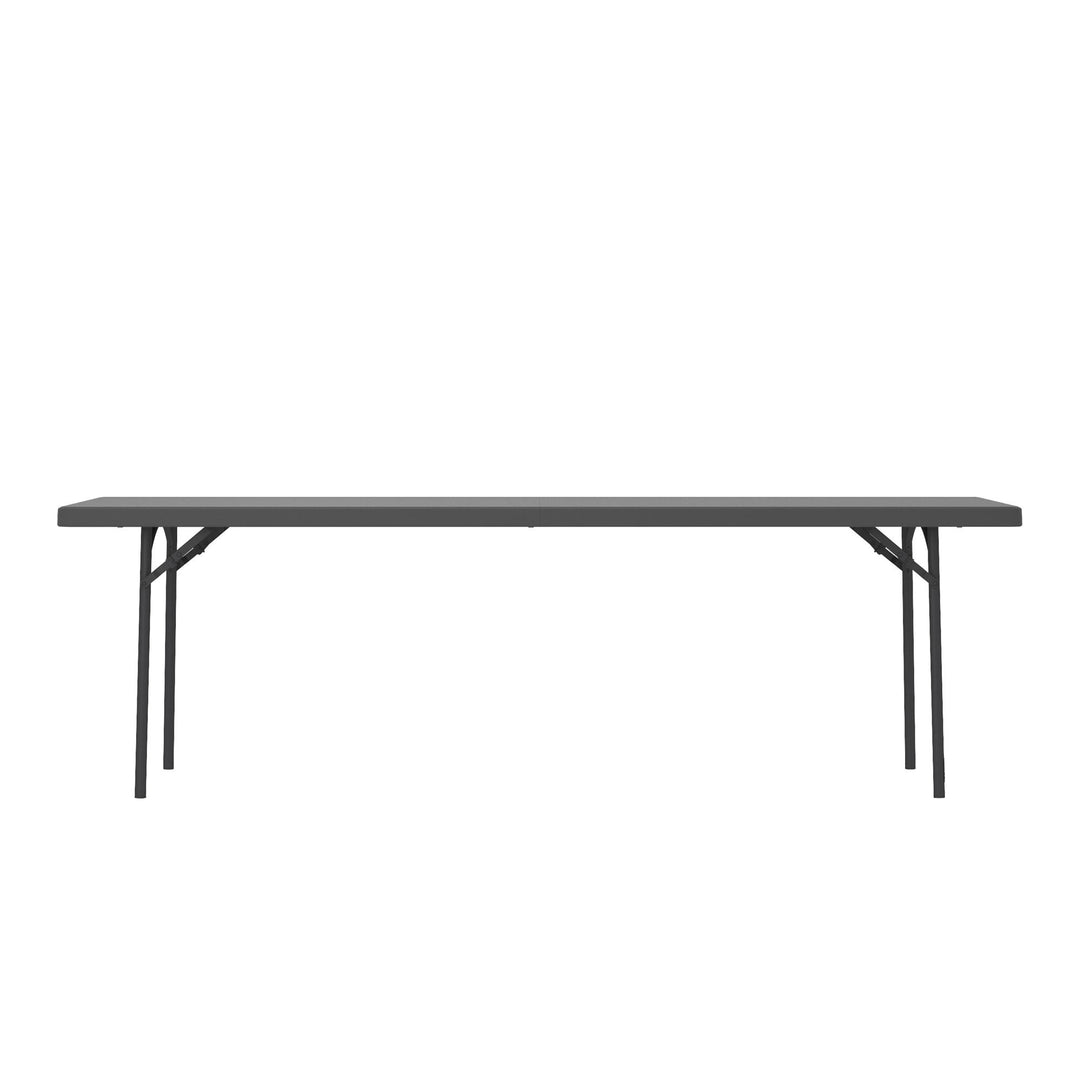 8 foot Commercial Blow Mold Folding Table - Gray - 1-Pack