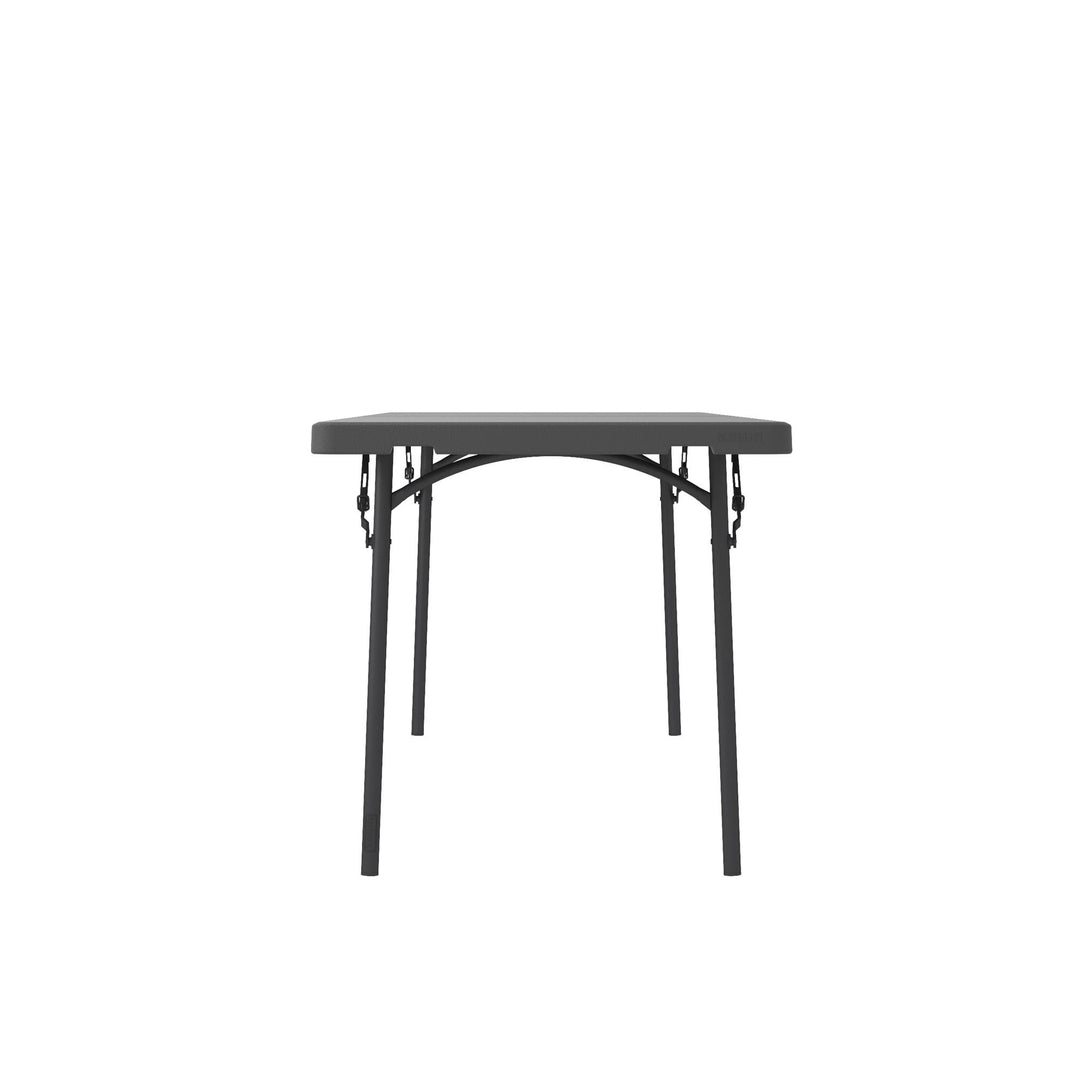 8 foot Commercial Blow Mold Folding Table - Gray - 1-Pack