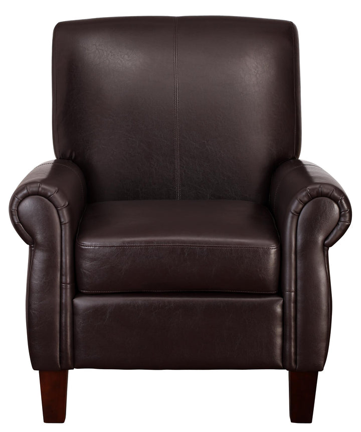 Faux leather club chair -  Brown