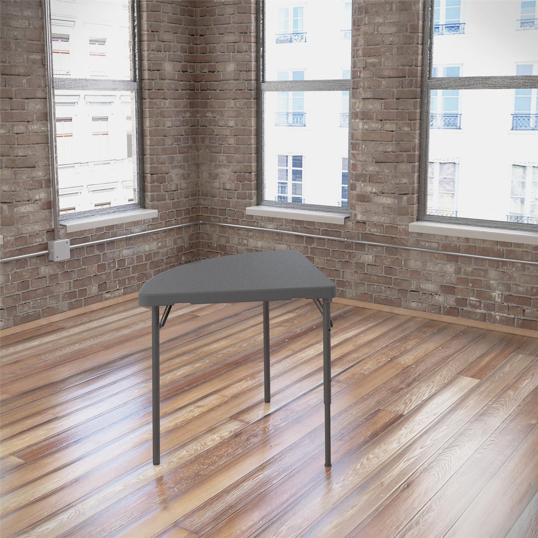 Corner commercial folding table -  Gray 