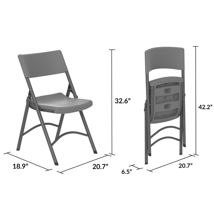Best commercial resin folding chair -  Gray 