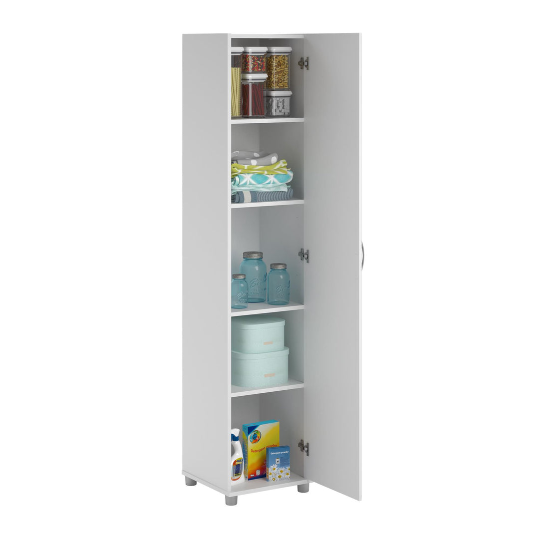 16 inch wide storage cabinet for any room -  White