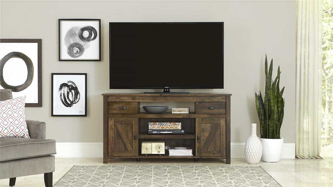 Farmington Rustic Farmhouse TV Stand for TVs up to 60 Inch - Rustic