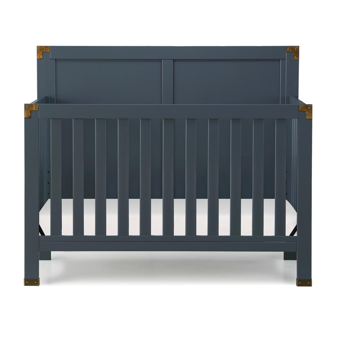 brass baby crib - Graphite Blue