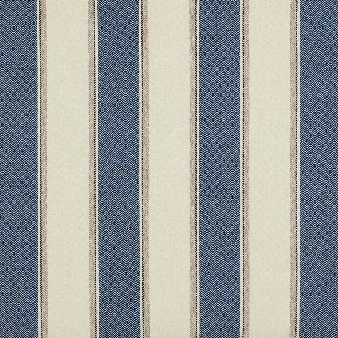 Sutton Adjustable Upholstered Camelback Striped Headboard - Blue Stripe - N/A