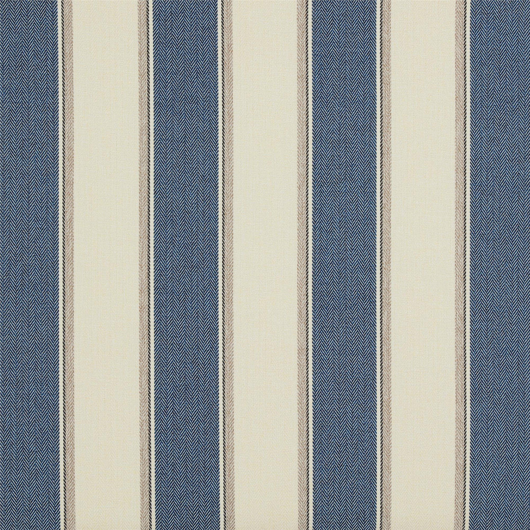 Sutton Adjustable Upholstered Camelback Striped Headboard - Blue Stripe - N/A