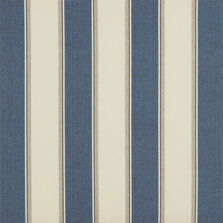 Sutton Adjustable Upholstered Camelback Striped Headboard - Blue Stripe - N/A