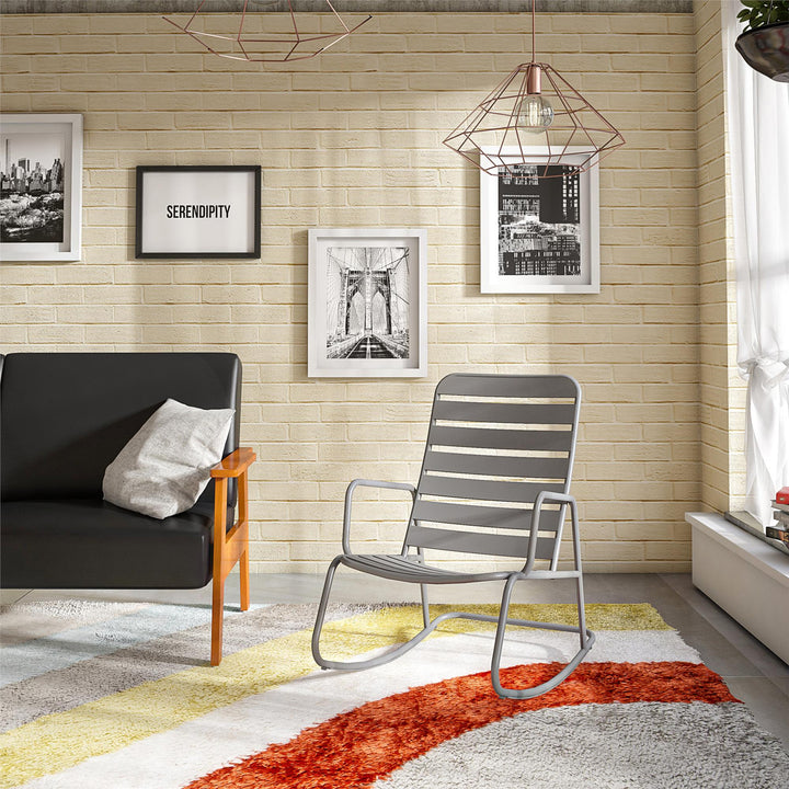 Roberta Outdoor/Indoor Rocking Chair - Charcoal
