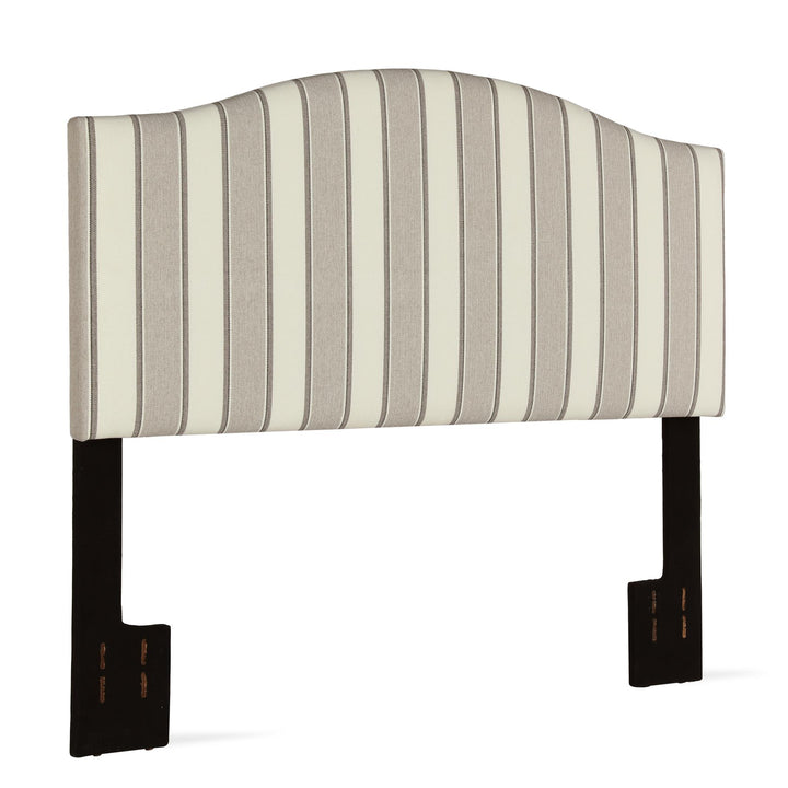 Sutton Camelback Striped Headboard - Beige Stripe - N/A