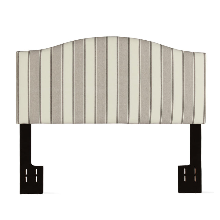 Sutton Camelback Striped Headboard - Beige Stripe - N/A