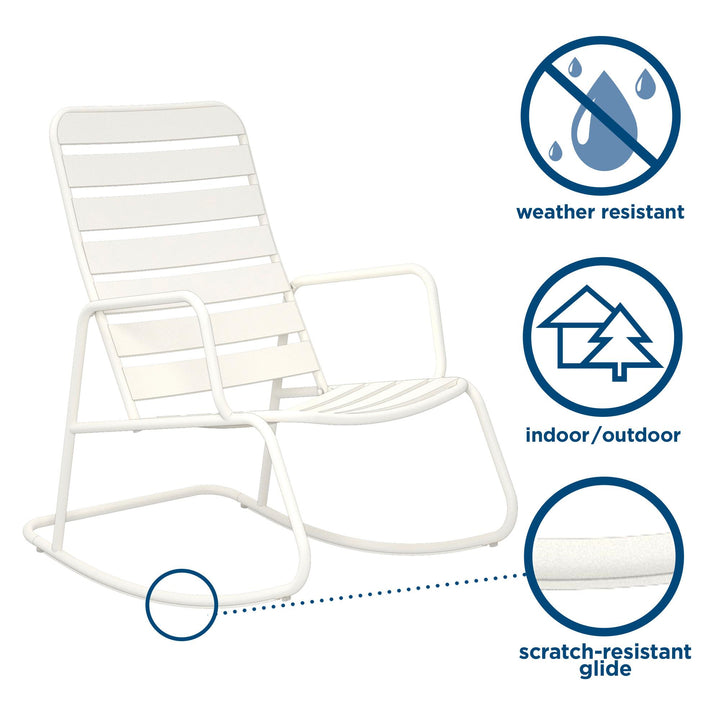 Roberta Outdoor/Indoor Rocking Chair - White