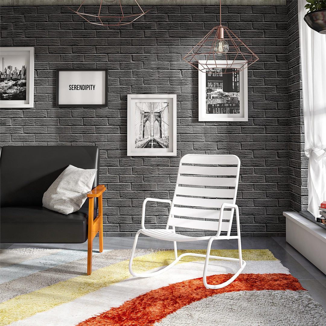 Roberta Outdoor/Indoor Rocking Chair - White