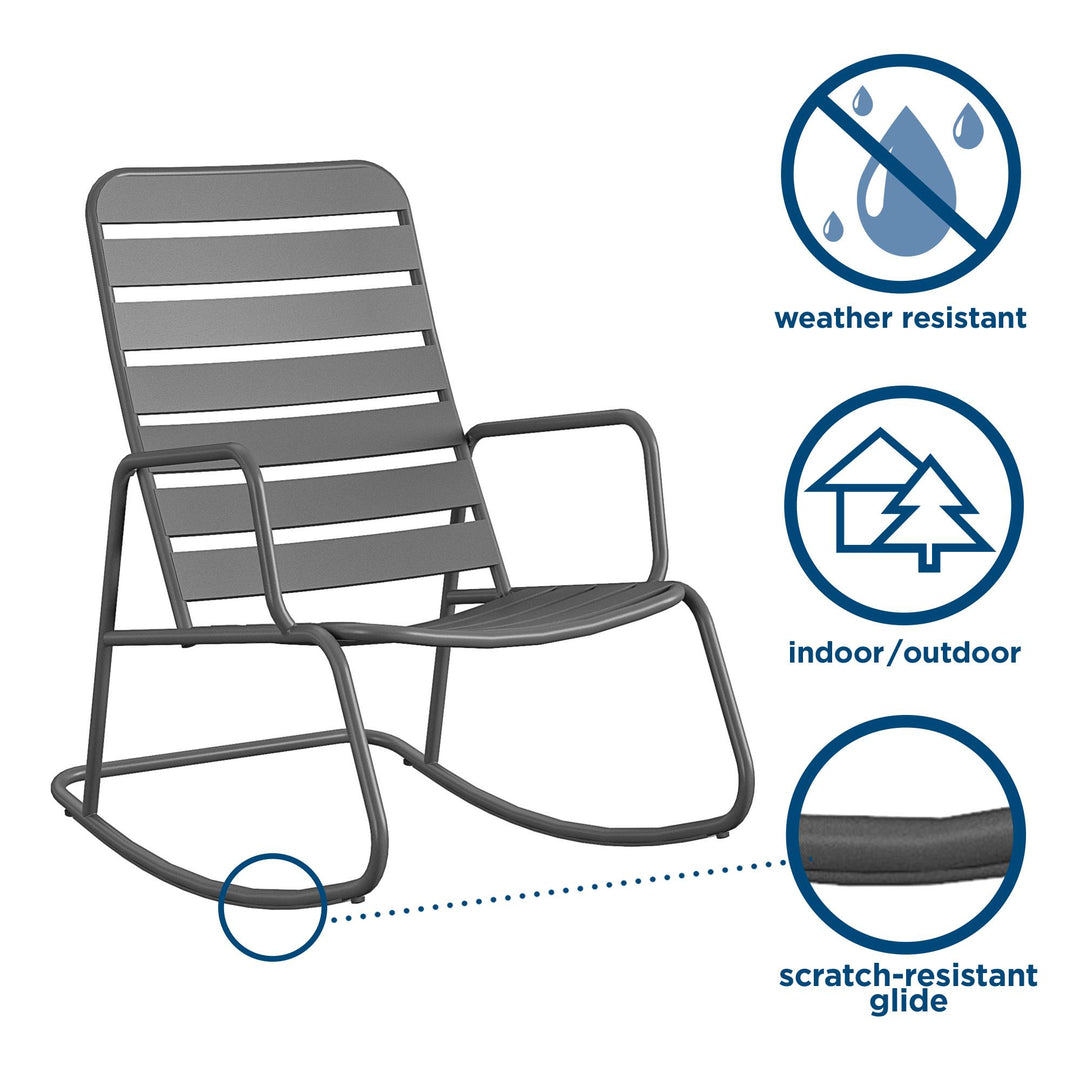 outdoor rocking chair  - Charcoal