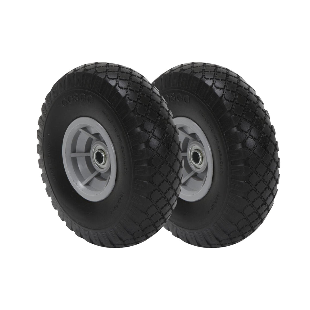 10 Inch Flat-Free Replacement Wheel for Hand Trucks -  Black