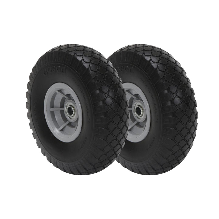 10 Inch Flat-Free Replacement Wheel for Hand Trucks - Black