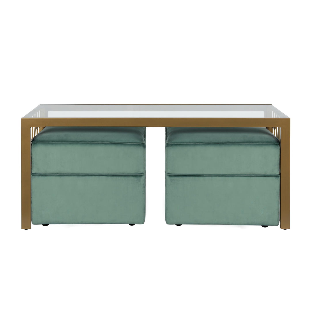 Juliette coffee table for living room -  Brass