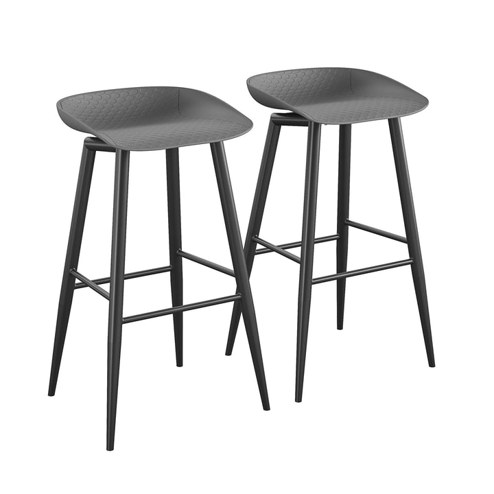 set of 2 bar stools - Charcoal - 2-Pack