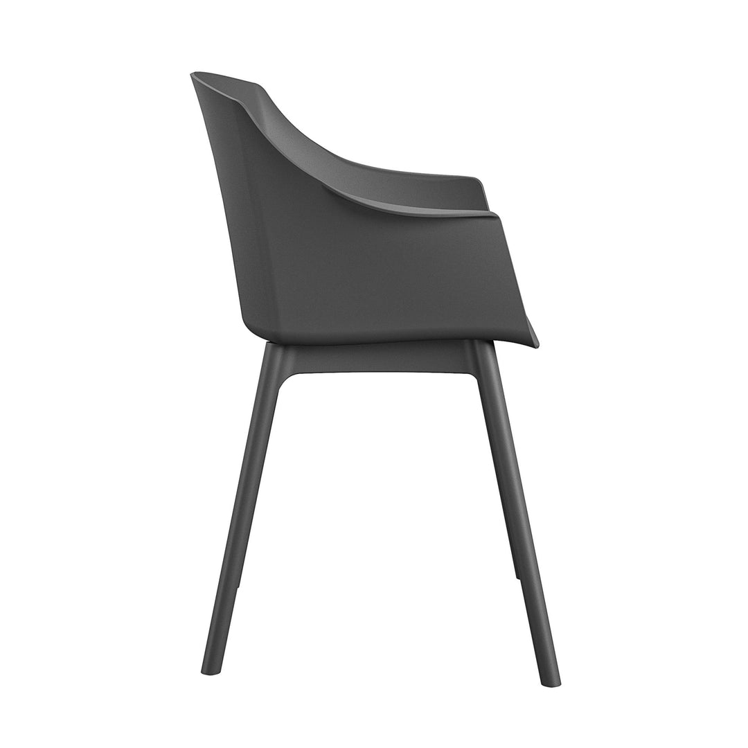 small space indoor dining chairs - Black