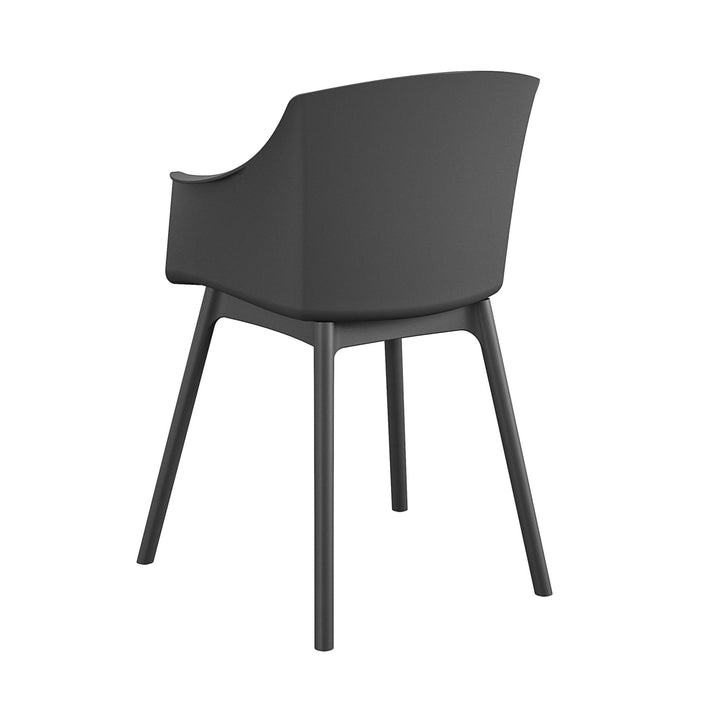 Camelo Indoor/Outdoor Resin Dining Chair, 2-Pack - Black