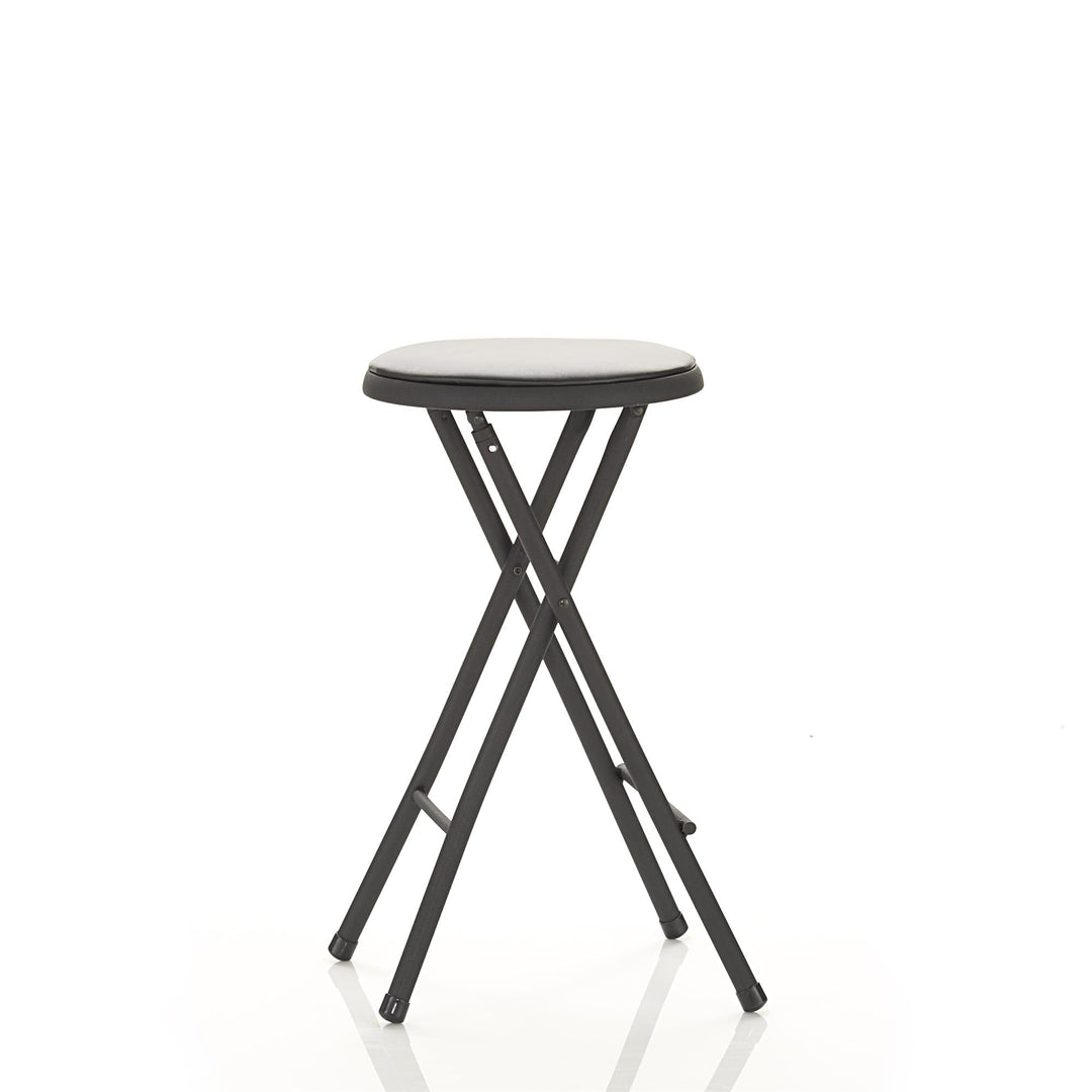 Durable folding stool with 200 lb capacity -  Black 
