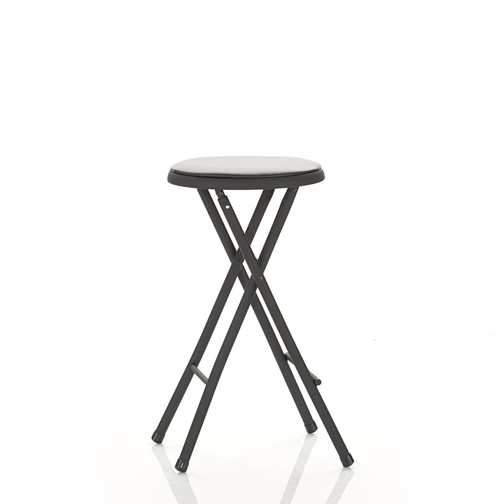 Durable folding stool with 200 lb capacity -  Black 