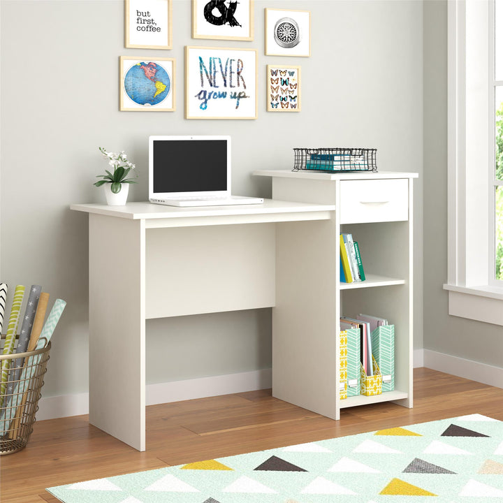 Student Computer Desk  -  White